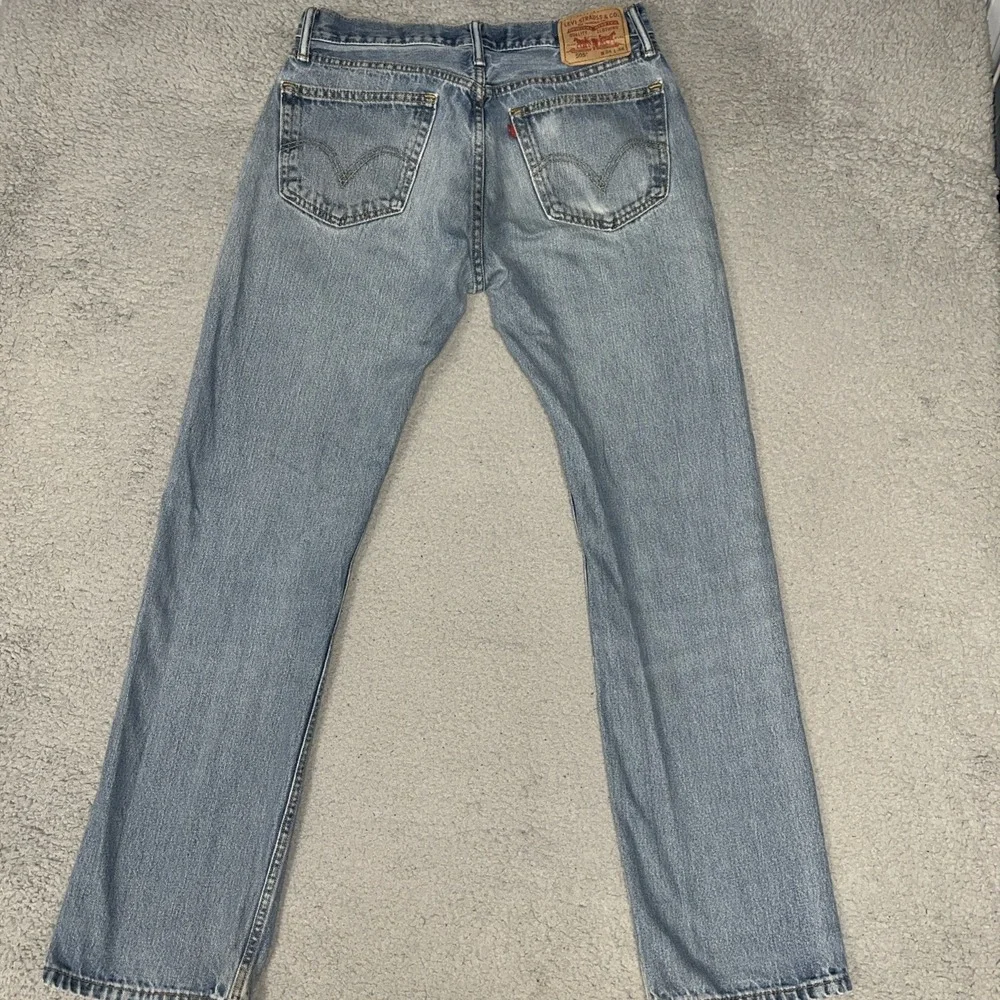 VTG Levi's 505 Batwing Jeans Men 34x34(30x31.5) Blue Denim Distress Straight Y2K